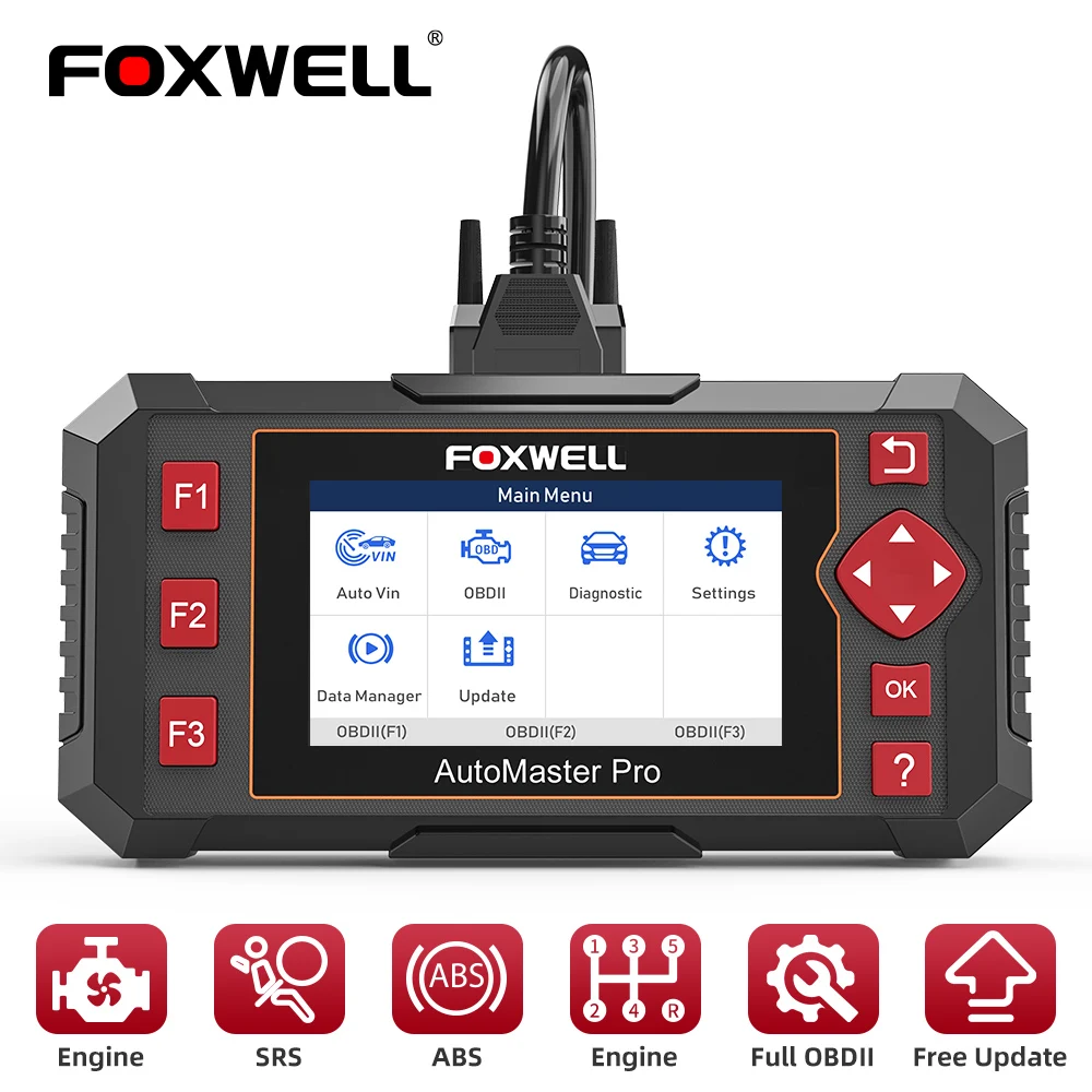 Foxwell Nt604 Elite Obd2 Scanner Automotivo Strumento Diagnostico Per Auto Abs Srs Controllo Trasmissione Lettore Di Codici Motore Droppshipping