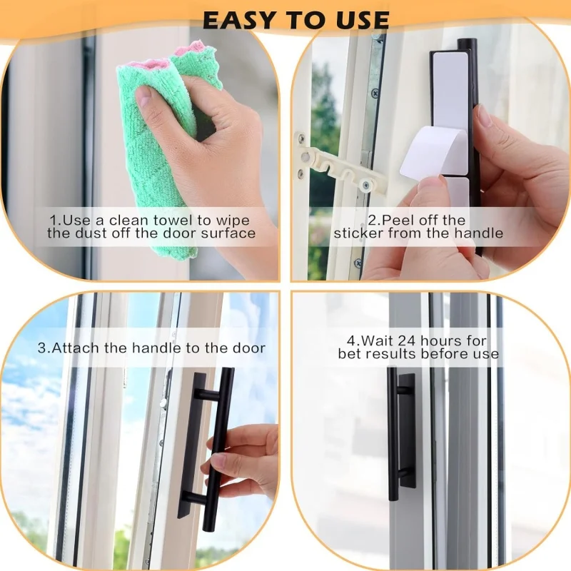 Self-adhesive door wardrobe window cabinet drawer push pull helper punch-free ABS plastic furniture handle