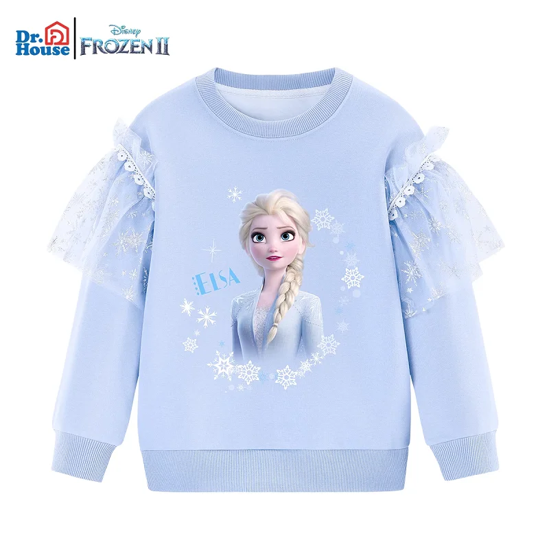 

Disney Frozen Girls' Sweater Spring And Autumn 2024 Princess Elsa Children'S Sweater Autumn New Top Children'S Wear Gift