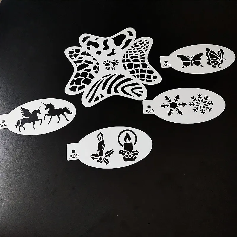11 Pcs Plastic Painting Stencil Halloween Pumpkin Butterfly Unicorn