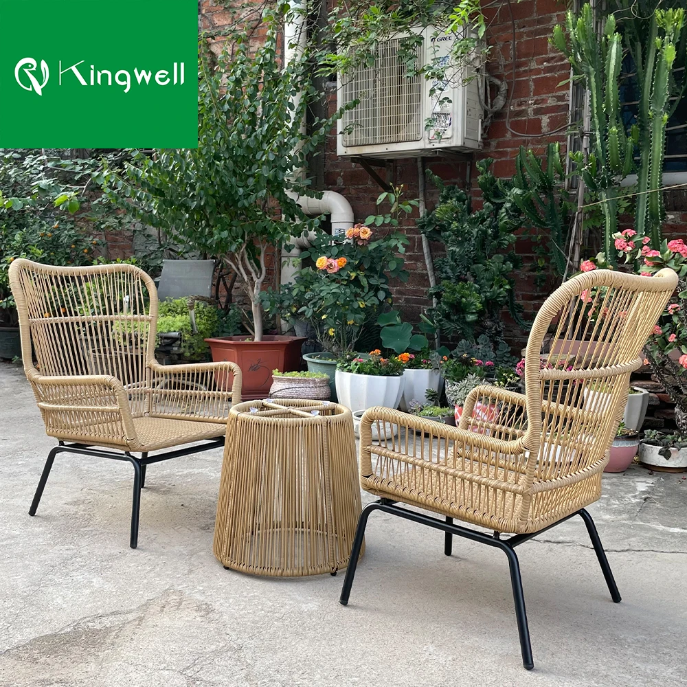 Factory Direct Selling Outdoor Garden Patio Furniture Rattan Coffee Table and Chair bar Set with Best Price
