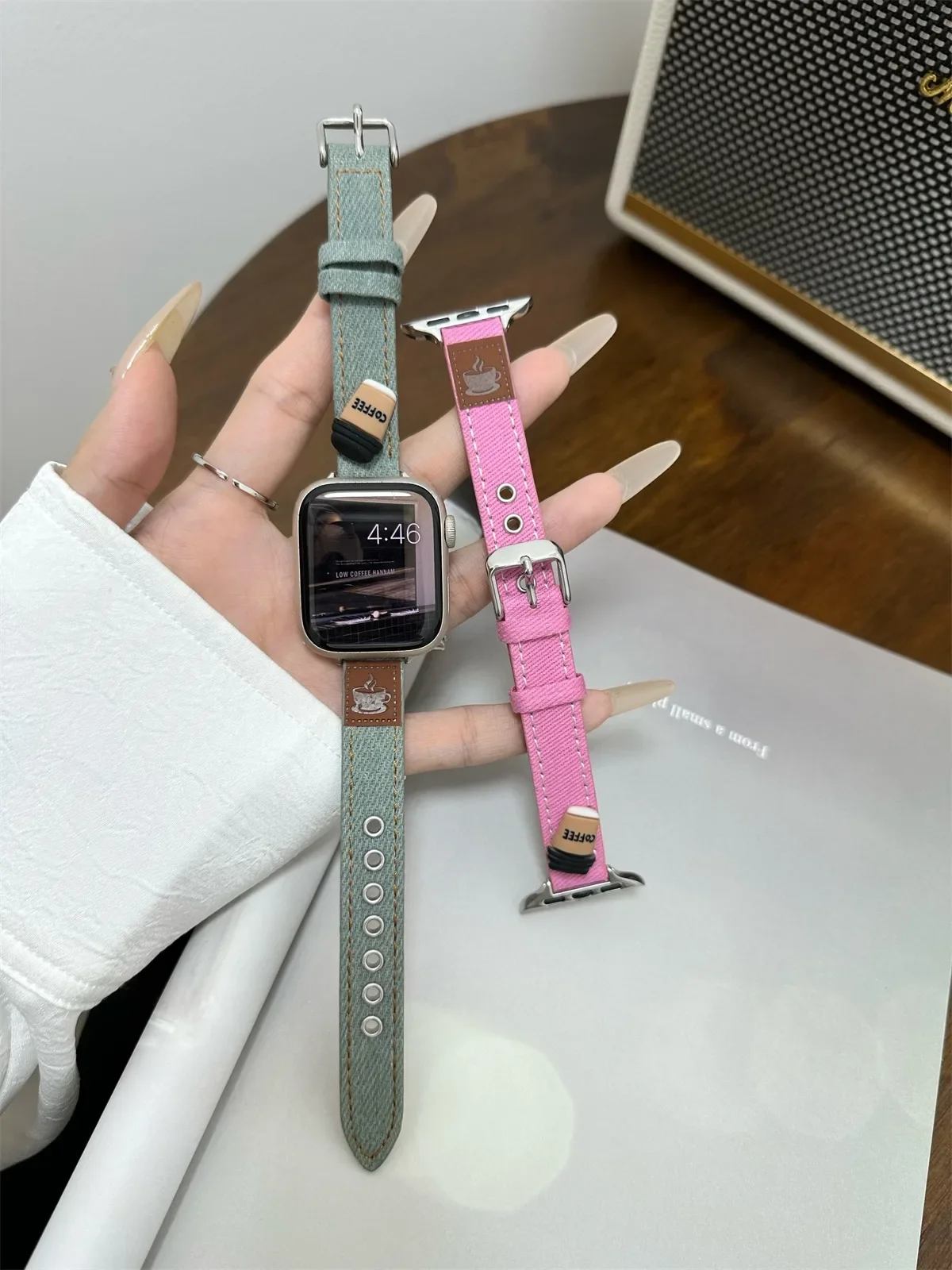 Bracelet de montre pour iWatch 42/44/45/46/49 mm 38/40/41 mm Bracelet de montre tendance en cuir PU pour montres de la série Ultra2 Série 10/9/8/7/6/5/4/3/2/1_voghion.com