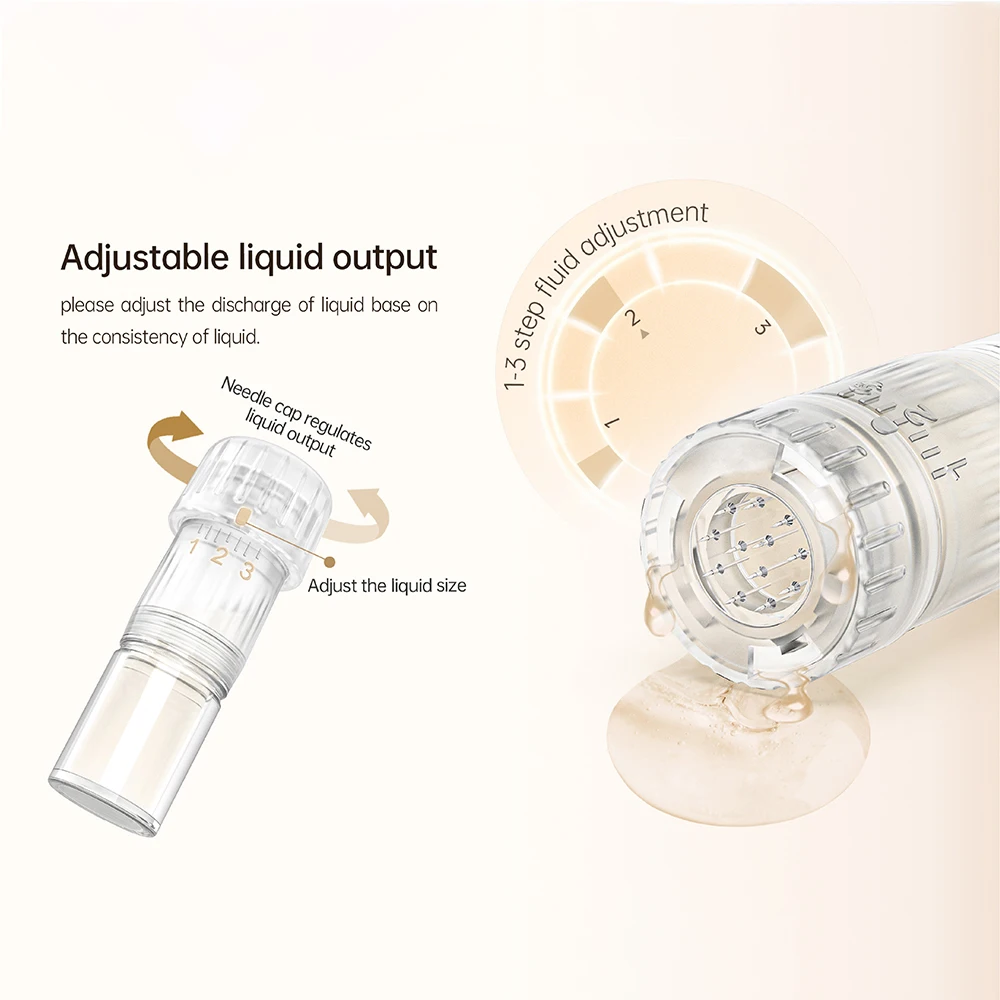 Microneedling Derma Pen H5 Hydra Pen Derma Microneedle Pen 4-pole EMS Microcurrent Mesotherapy Serum Applicator Automatical Repair Skin for Beauty