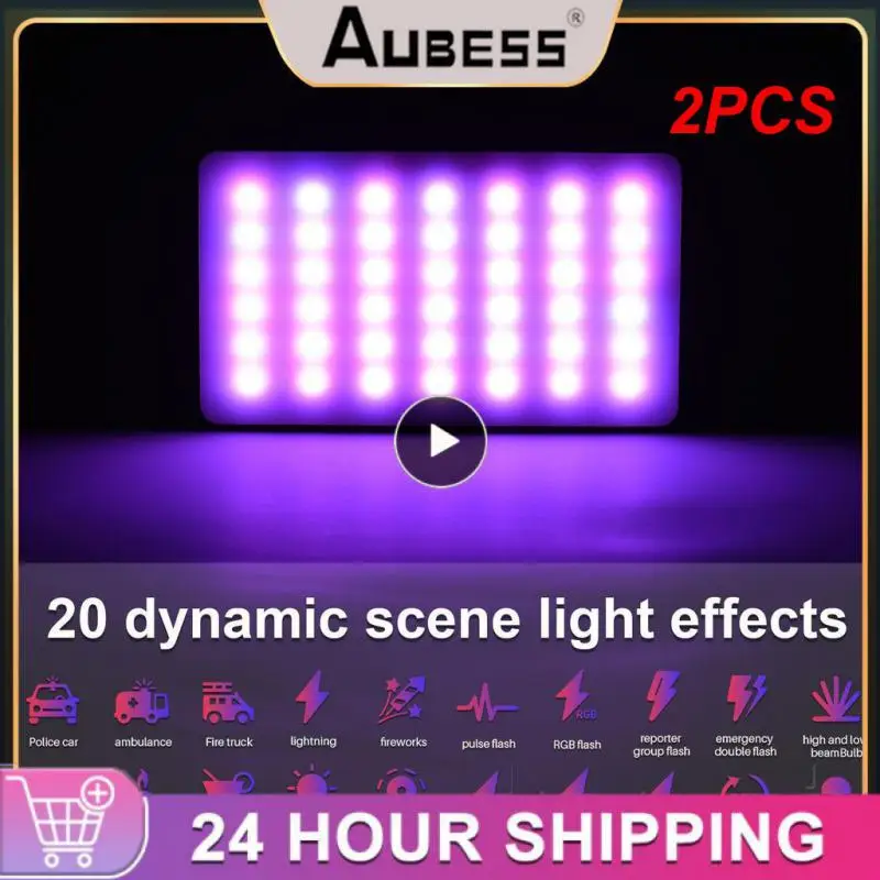 Ulanzi RGB LED 비디오 패널 라이트, 포켓 필 라이트, 밝기 조절, 2500-9000K, 4000mAh 사진, 라이브 스트리밍용, LT002, 7 인치, 2 개
