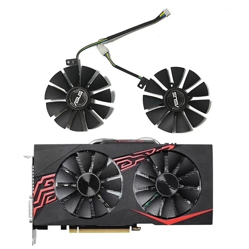 2 Pezzi 87Mm Gtx1060 Gtx1070 Rx480 Ventola Di Raffreddamento Per Asus Gtx 1060 1070 Rx 480 Scheda Grafica T129215Su 28 28Mm Ventola Di Raffreddamento