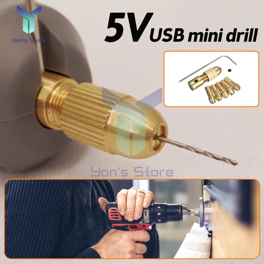 5V USB Mini Electric Drill Multi-function Electric Polishing Machine Handheld Rotary Tool Engraving Pen Home Power Tools