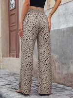 Plus Size 1XL-5XL Women Fashion Floral Print Wide Leg Pants Female Casual  Elegant Drawstring High Waisted Loose Long Trousers - Image 3