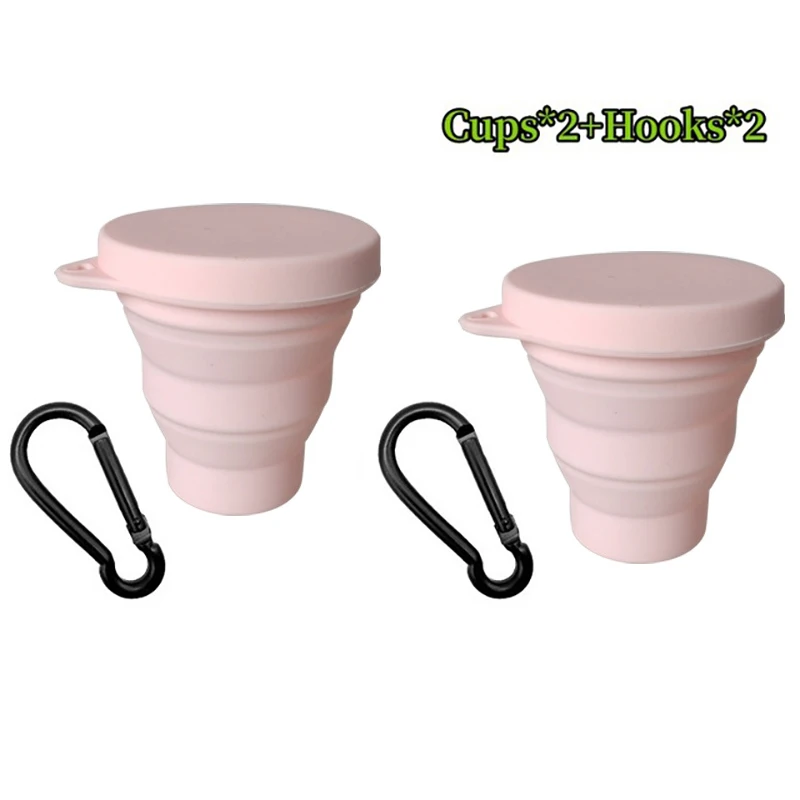 Compact Silicone Travel Cup with Lid - Portable & Collapsible