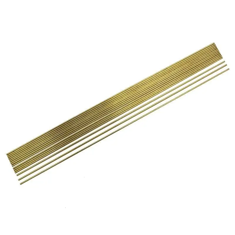 길이 200/250mm 황동 막대 튜브 얇은 원형 막대 직경 1mm 1.5mm 구리 와이어 초경량 점토 모델 장면 지원 DIY 모델 부품
