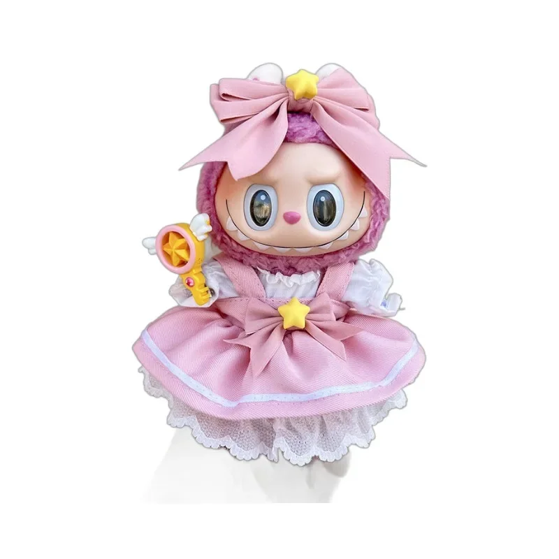 17cm Cute Baby Clothes Accessories For Korea Kpop Exo Labubu Idol Dolls Skirt Doll Clothes Clothing Fans Overalls 5