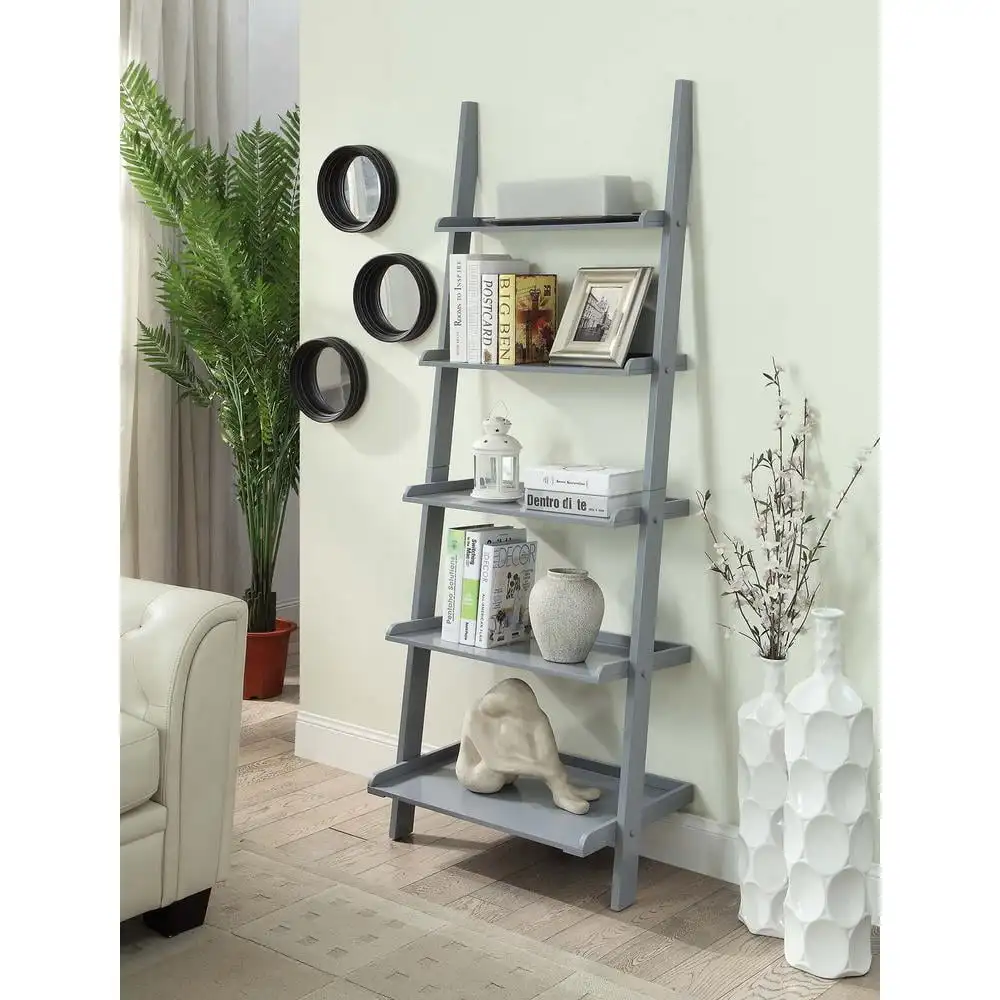 

Convenience Concepts American Heritage Bookshelf Ladder, Gray