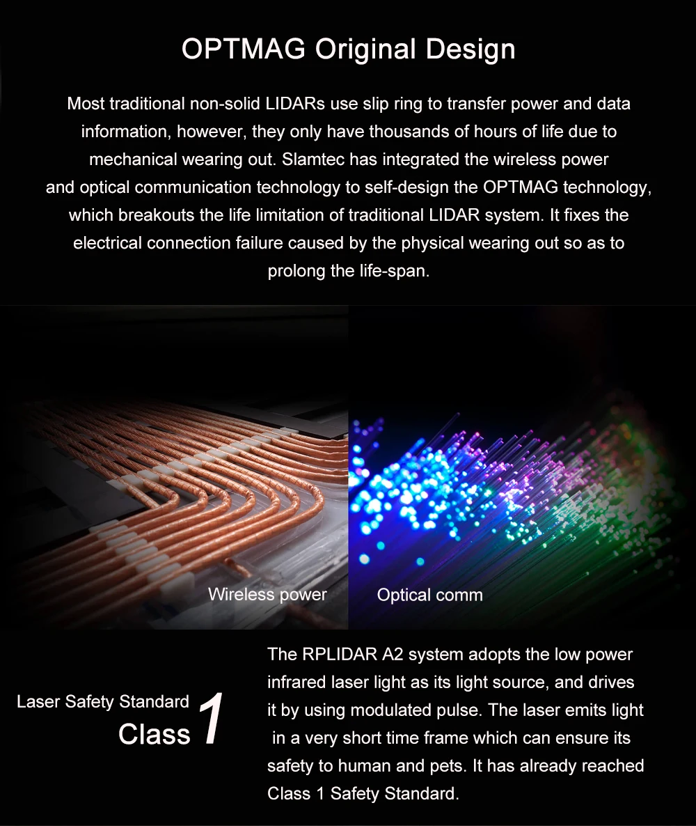 SLAMTEC RPLIDAR A2M12 360° Lidar Scanner Kit Triangular Laser Measurement Sensor