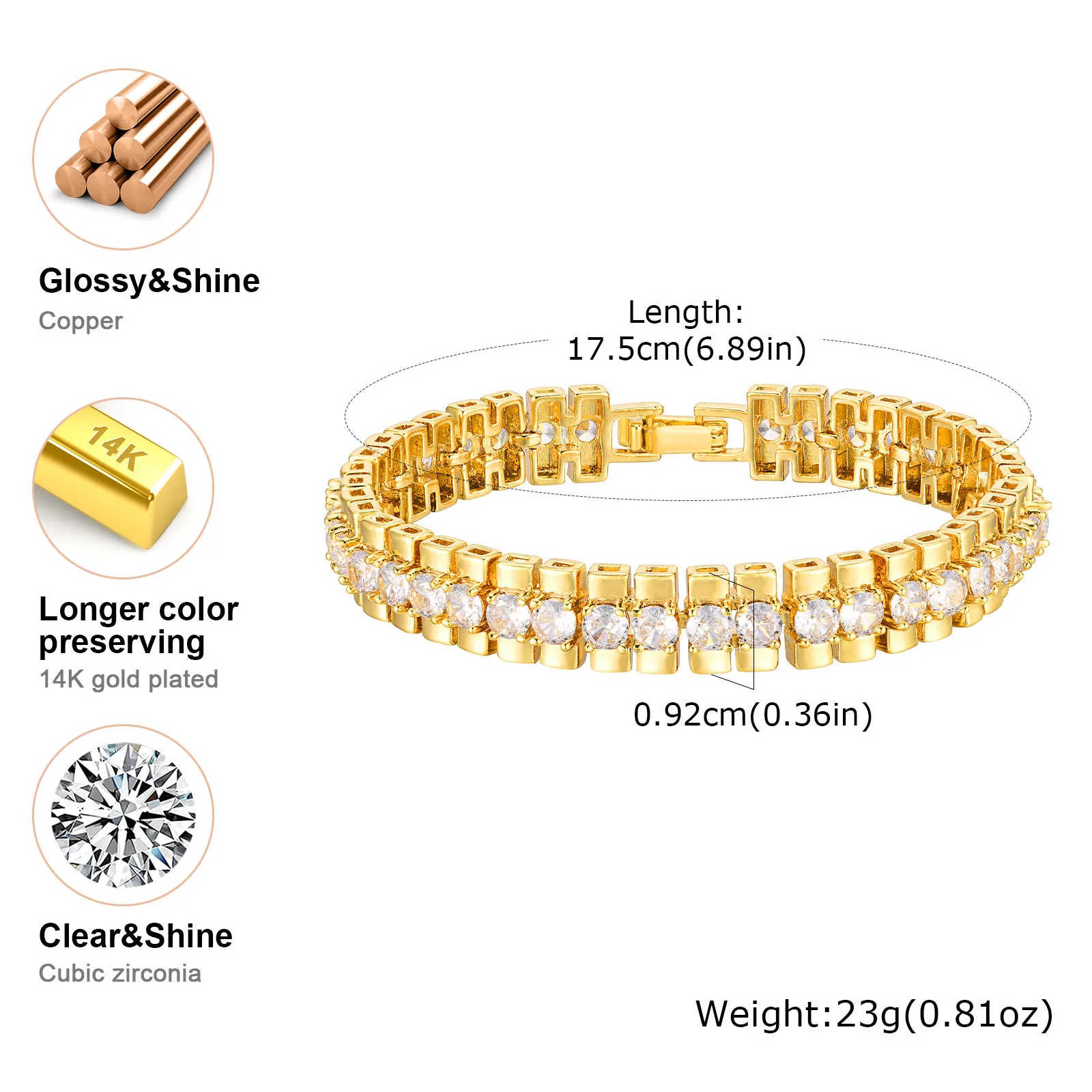 Bracciali Donna Placcati Oro 14K Con Iniziali – Set Di 2, Perline Elastiche Regolabili, Ipoallergenici