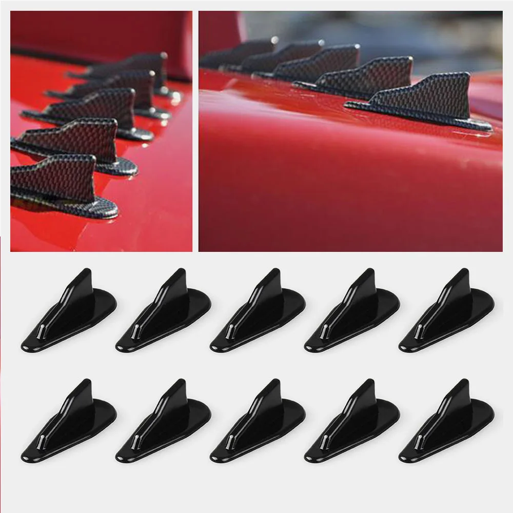 

1/10pcs Black Shark Fin ABS Rear Roof Shark Fin Spoiler Wing Body Spoiler Diffuser Car Antenna Modification Accessories