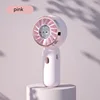 Mini Portable Fan 3 Pack Cute Handheld Fan Battery Operated Lightweight Small Personal Fan with 3 Speeds and USB Rechargeable 2