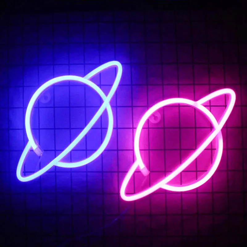 

NEW LED Night Light Planet Neon Lamp 5V USB Powered Home Decorative Wall Light Party Room Lighting Decoration Light