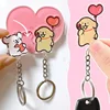 Home Decor Wall Key Holders Anti-Lost Couples Keychains Hanger Key Pendant Refrigerator Sticker Cartoon Shared Keyring Key Hook 4