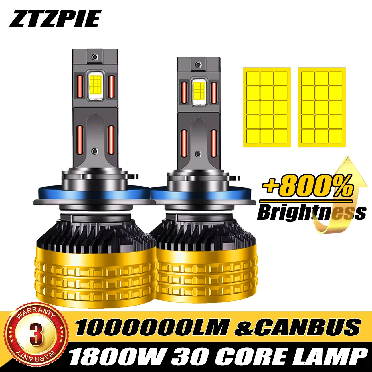 ZTZPIE 6500K LED Headlight Bulbs 1