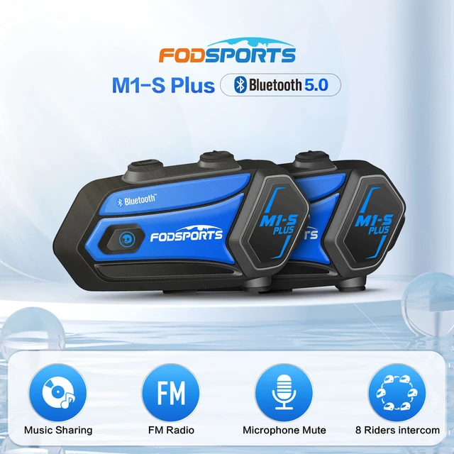 Fodsports 2 pcs M1-S Plus casque moto interphone bluetooth 8