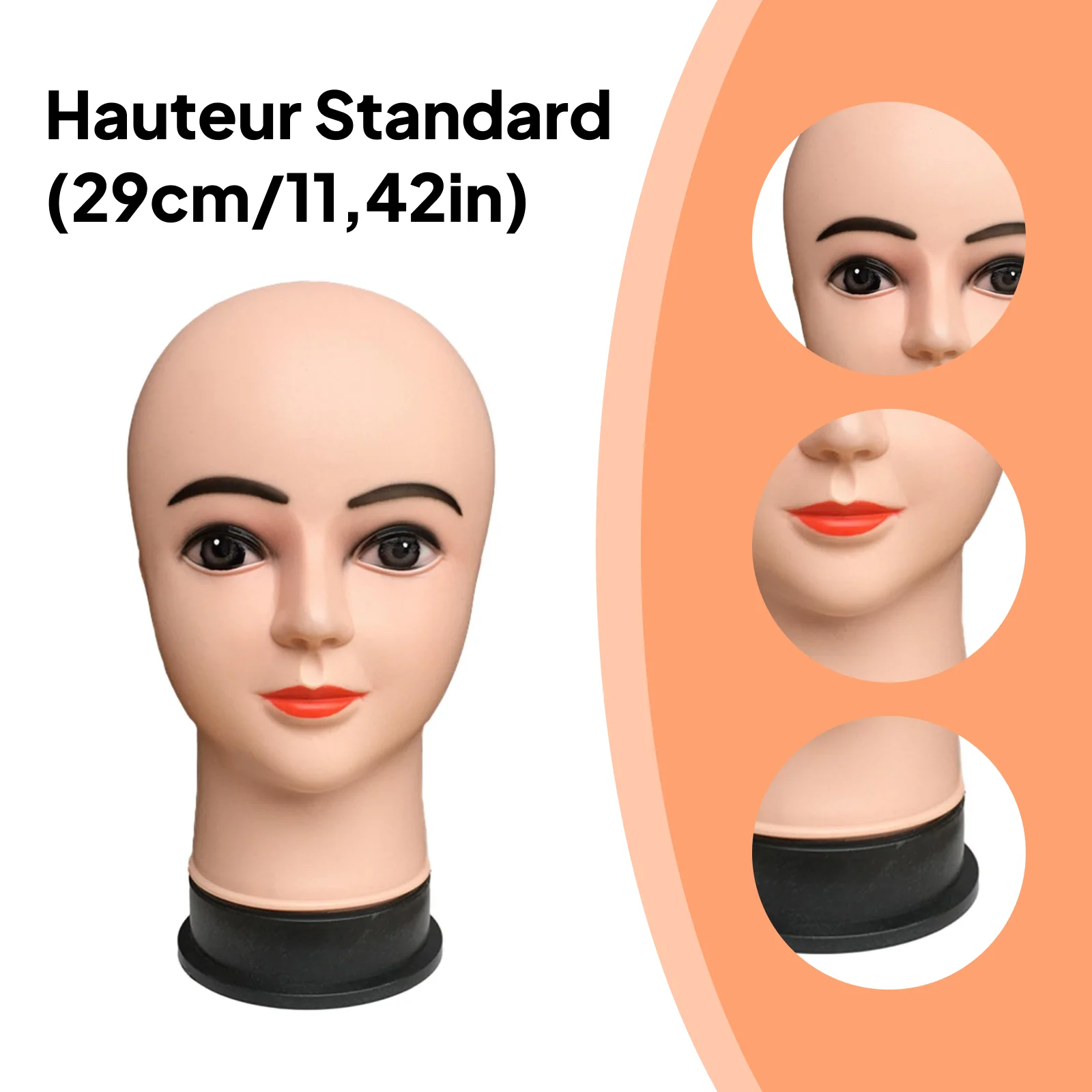 여성용 대머리 마네킹 헤드 다기능 마네킹 가발 헤드 모자 디스플레이 랙 (헤어피스, 가발 전시, 제작, 스타일링, 모자 디스플레이용)