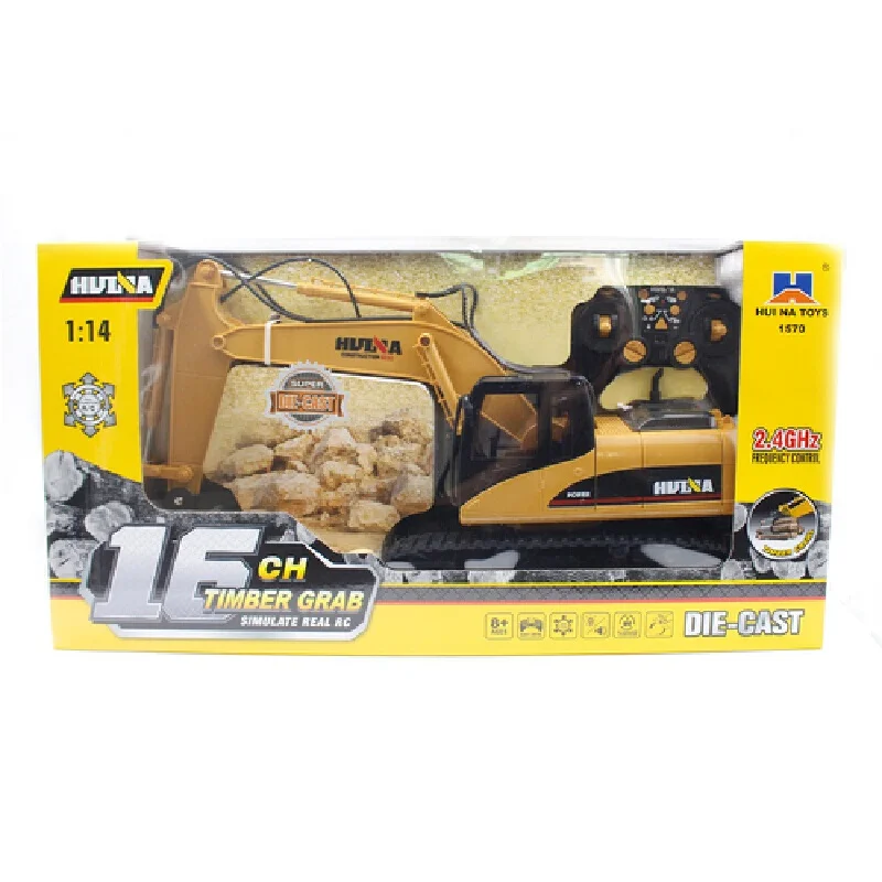 Huina 1570 16 Channel Large Electric Remote Control Engineering Vehicle Model Toy Off Road Vehicle Boy New Years Model Gift 4