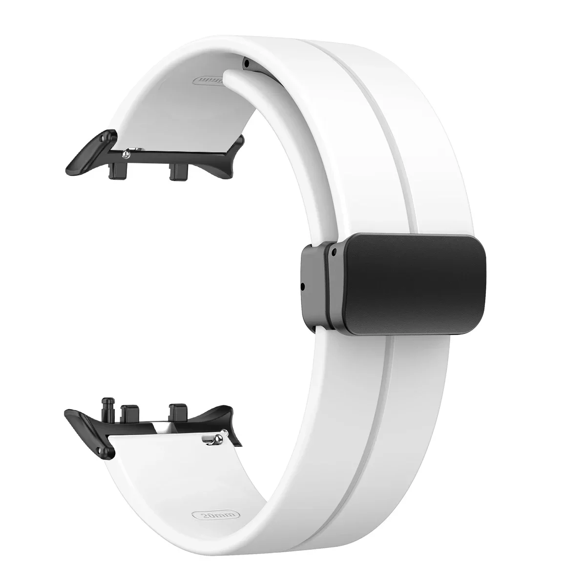 Silicone Sports Band with Magnetic D Buckle and PC Hollow Case - Universal Fit Bracelet