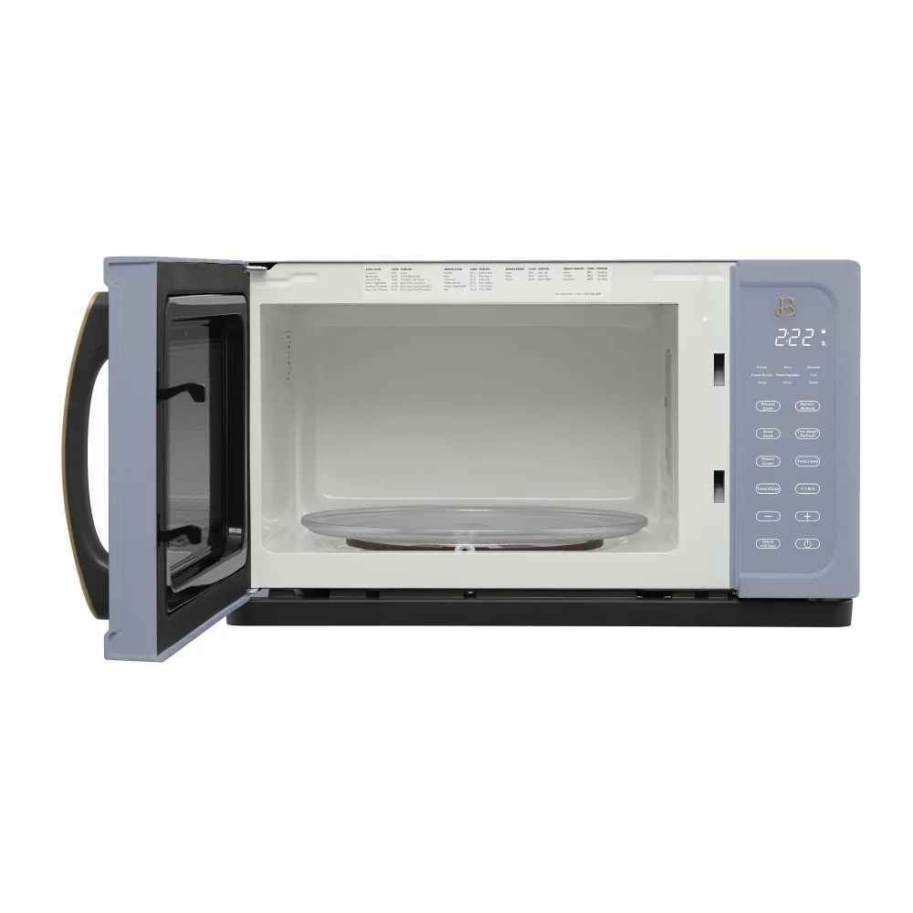 Beautiful 1.1 Cu ft 1000 Watt, Sensor Microwave Oven, Cornflower Blue by Drew Barrymore, New 2