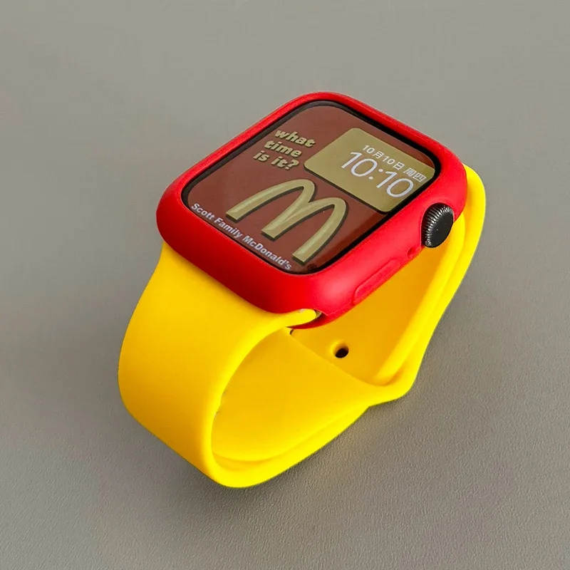 케이스 + 스포츠 스트랩 Apple Watch 밴드 45mm 울트라 2 49mm 40 44 41 42mm 실리콘 새겨진 팔찌 iwatch 시리즈 10 9 8 7 se 4 5 6