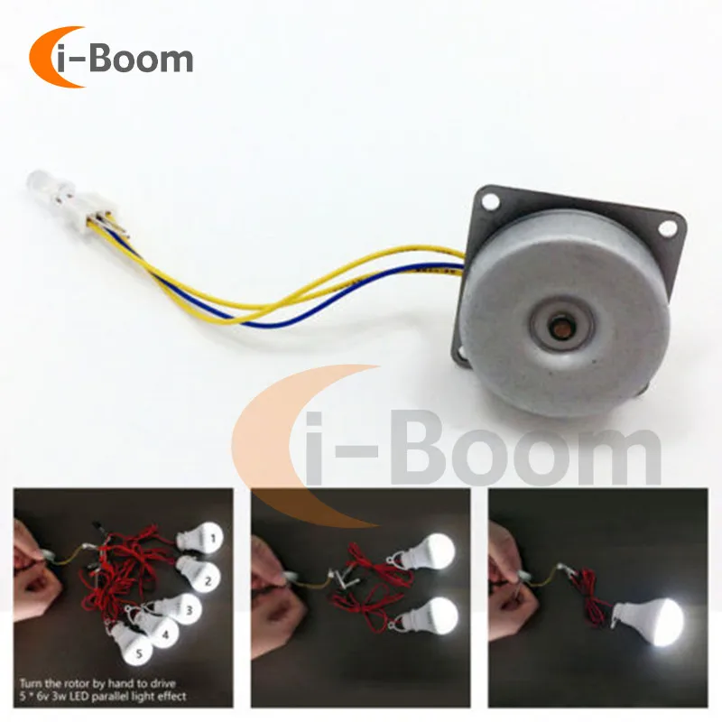 Solar Wind Generator Hand Cranked Generator 3V-24V 0.5-12W Hand Crank Generator Wind Generator Three-Phase Alternator Faraday Electromagnetic Induction Teaching Module