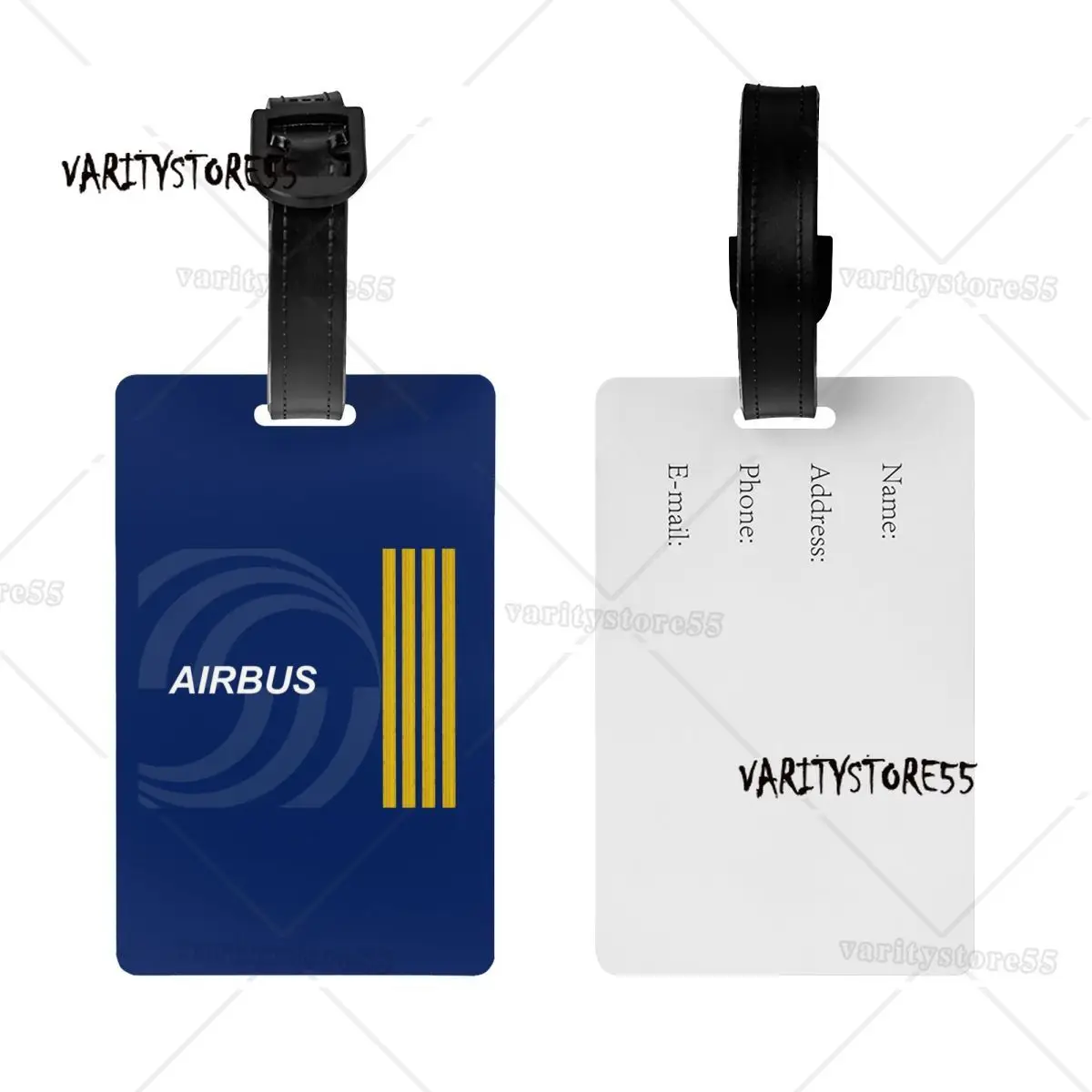Airbus Fighter Pilot Luggage Tags for Travel Suitcase Aviation Airplane Privacy Cover ID Label 2