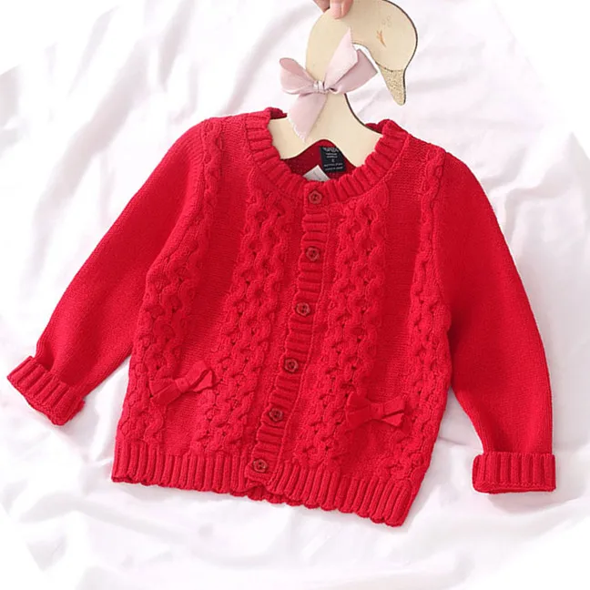 

Plain Red Baby Sweater Cardigan Autumn Jacket 6 9 12 18 24 Month Baby Coat Spring Winter Toddler Girl Clothes OGC225432