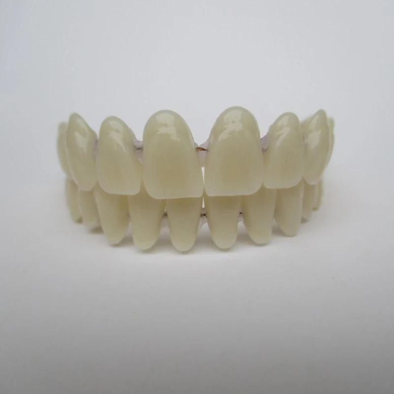 28pcs Resin False Teeth Whitening Dentures Temporary Fake Tooth Upper