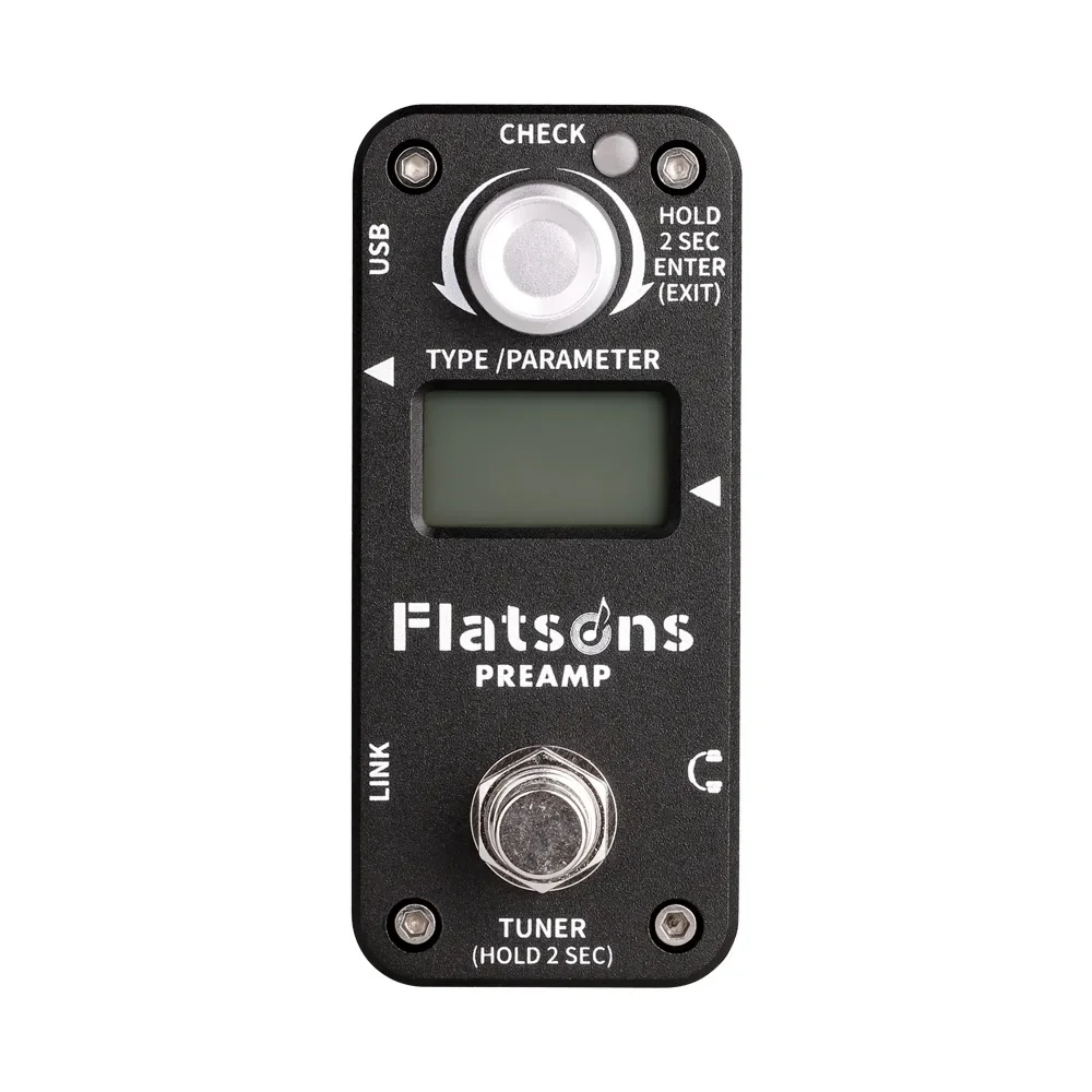 

Flatsons Preamp Electric Guitar Effects Peda Mini Pedal for Electric Guitar Clears Distortion Overload Heavy Metal Tuning Meters