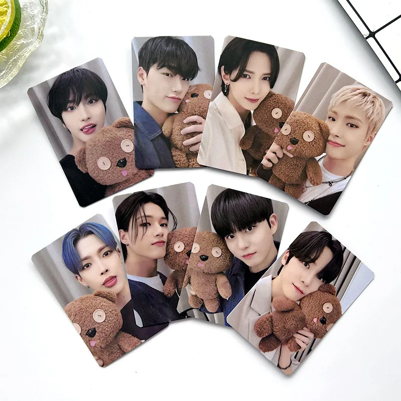 KPOP ATEEZ WM Lomo cards Lucky Card Bouncy LOMO Card HD Collectible Gift Photo K-pop Celebration Album Postcard 8pcs/set