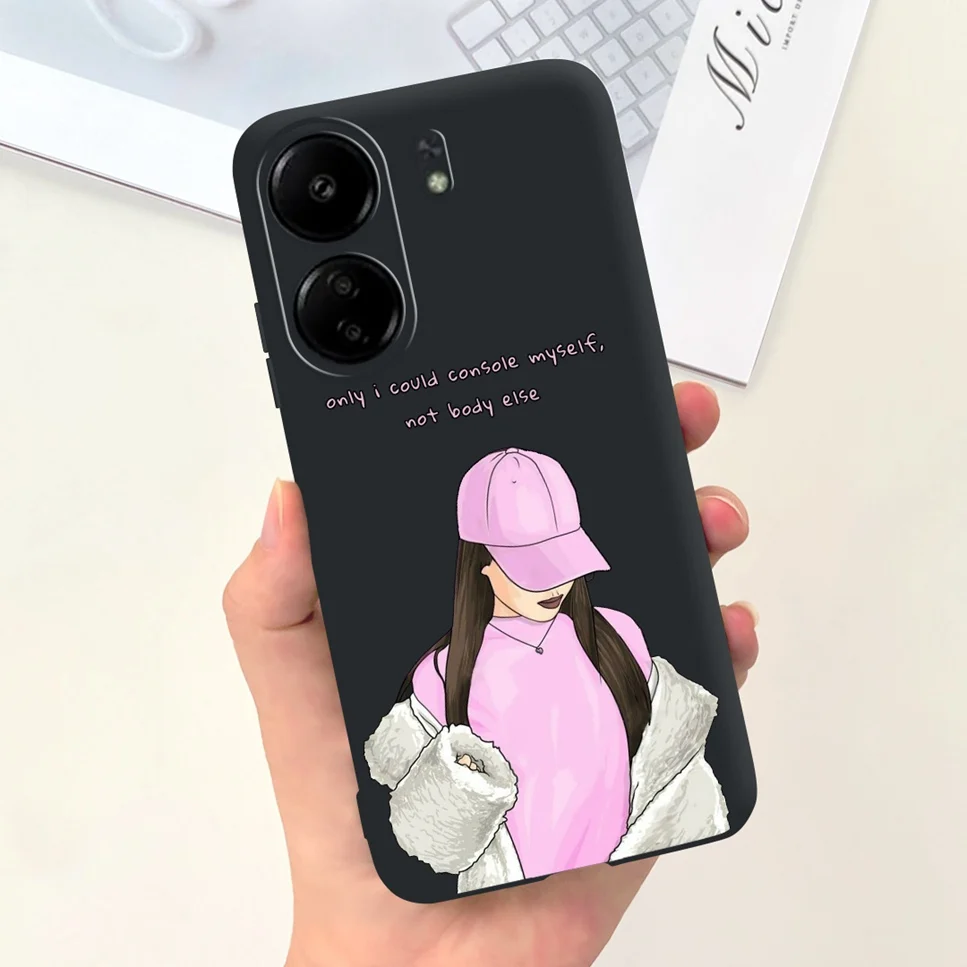 For Xiaomi POCO C65 Case Cute Cartoon Cat Painted TPU Silicone Back Cover For Xioami POCO C65 POCOC65 C 65 6.74 Phone Case Funda