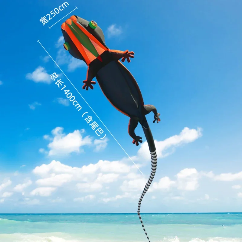3D 14M Lizard Inflatable Kite Soft Skeletonless Large Animal Kite Outdoor Sport Sports Tear Resistant Kite Easy To Fly 4