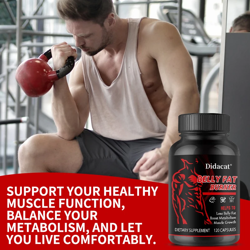Belly Fat Burner for Men - Burn Belly Fat, Tighten Abs, Boost Muscle Growth, Caffeine Free