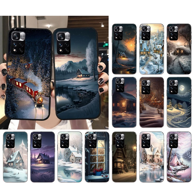 

Winter Snow Nature House Phone Case For Xiaomi Redmi note 13 12 Pro 11S 11 10 Pro 10S 12S Redmi 10 9C 13C 10C Funda