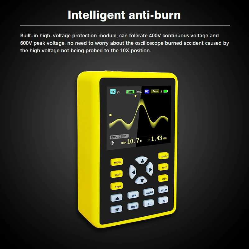 FNIRSI 5012H Handheld Digital Oscilloscope 500MS/s Sampling Rate
