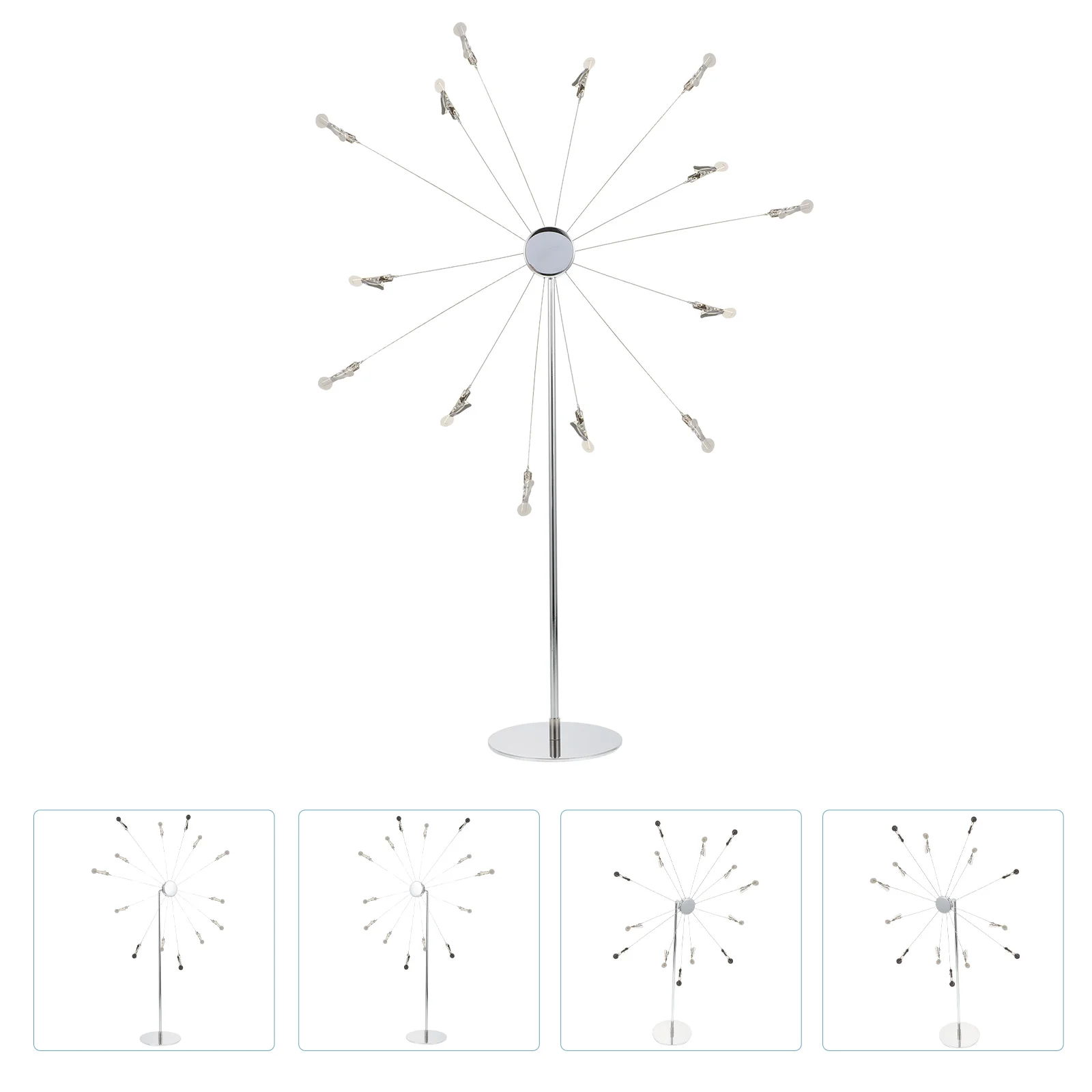 

Photo Display Stand Decor Picture Clips Metal Ornament Wheel Cards Holder Office Desktop Home Decoration