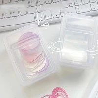 INS Transparent Plastic Storage Box 3 inch Photocards Small Card Storage Box Desk Organizer Box Classification Box Stationery 1