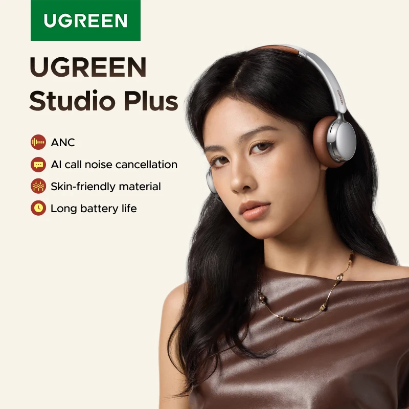 UGREEN ANC アクティブノイズキャンセリングヘッドホン ワイヤレス