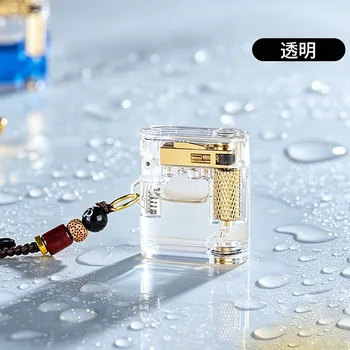 2026 NEW High-looking, Compact, Portable KerosIene Lighter Transparent Visible Oil Tank, Creative Pendant Grinding Wheel Lighter 1