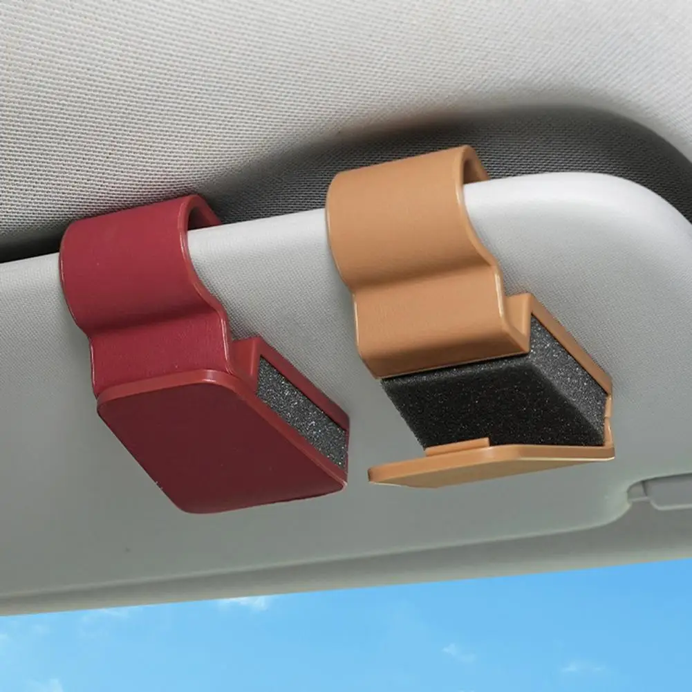 

One-handed Car Glasses Holder Versatile Car Visor Sunglass Holder Compact Lightweight Organizer Clip for Scratch-resistant