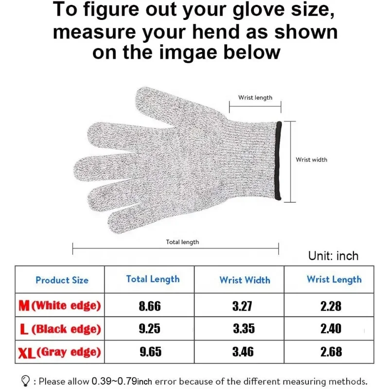 Anti-cut Outdoor Fishing Gloves Knife Cut Resistant Protection Fishing Hunting Gloves Steel Wire Mesh Gloves Fishing Tools 3
