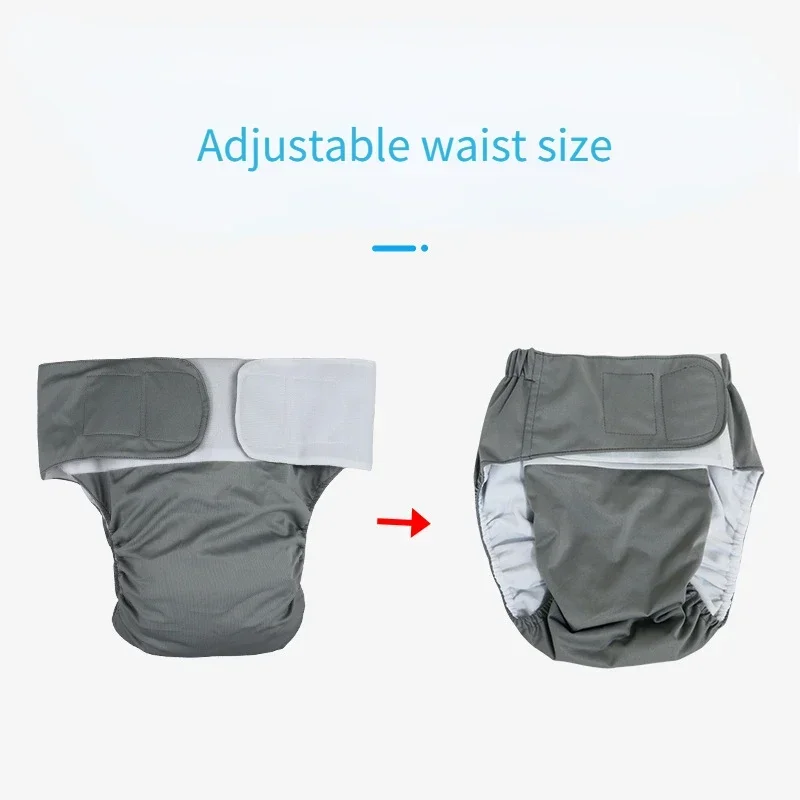 Waterproof Breathable Pregnant Women Elderly Etc Incontinence Care Diaper Reusable Adult Washable Cloth Diaper（43cm-127cm） 5