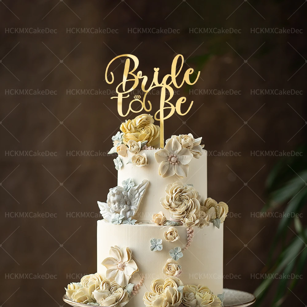 Gold Bride To Be Cake Topper 4