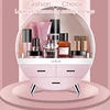 Big Dustproof Makeup Organizer With Drawer Skincare Jewelry Cosmetic Storage Box Lipstick Brush Holder Waterproof Storage Case 2