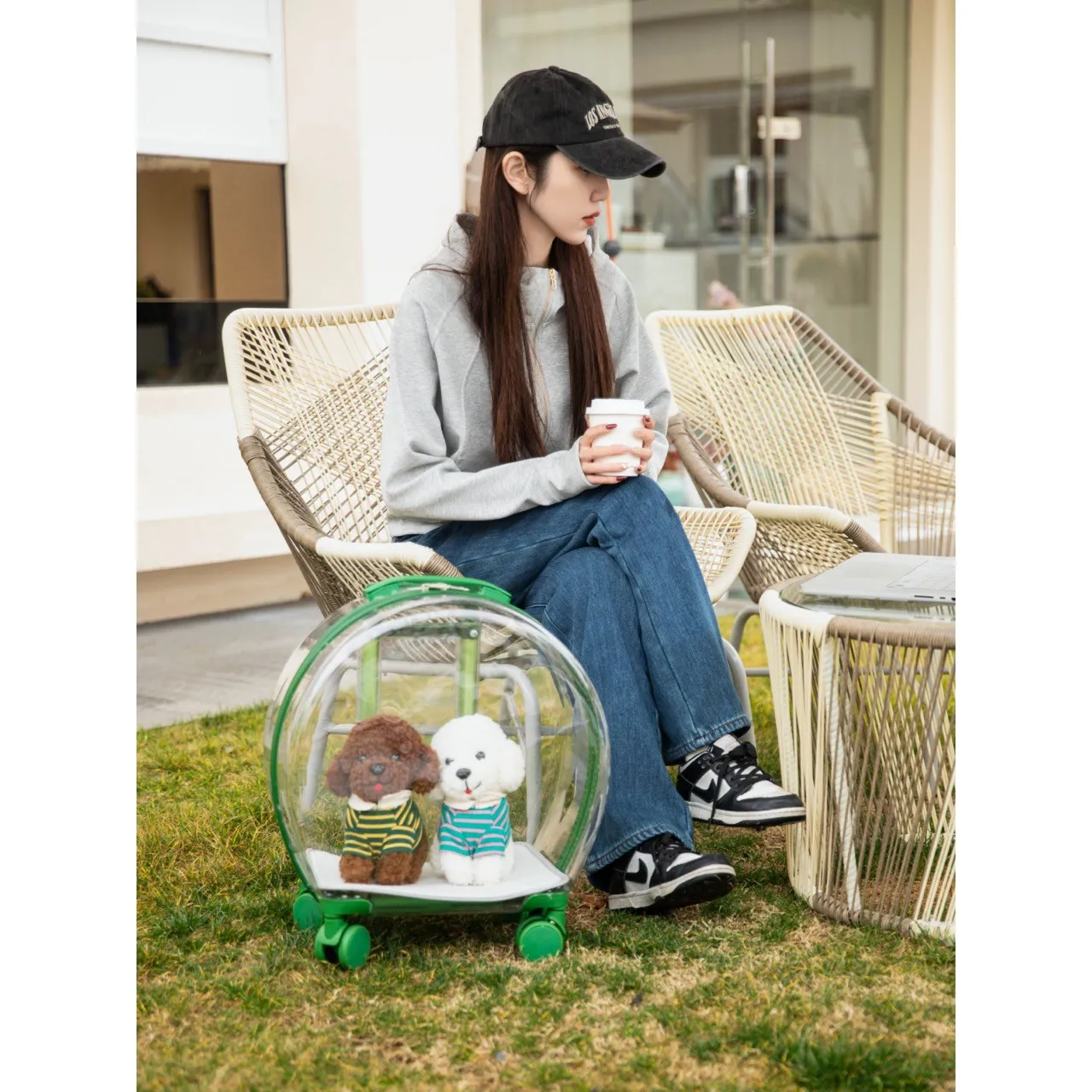 

OKRA Pet милый пузырь Air Travel чехол Mobile Bag Hard Travel чехол