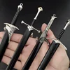 18-22cm Lord of F Rings Medieval Weapon Glamdring Aragorn Narthil Sword Metal Katana Samurai Sword Keychain Ornaments Gifts Toy 6